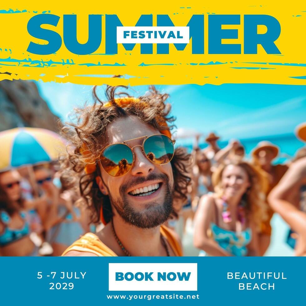 Summer Festival Instagram Post template