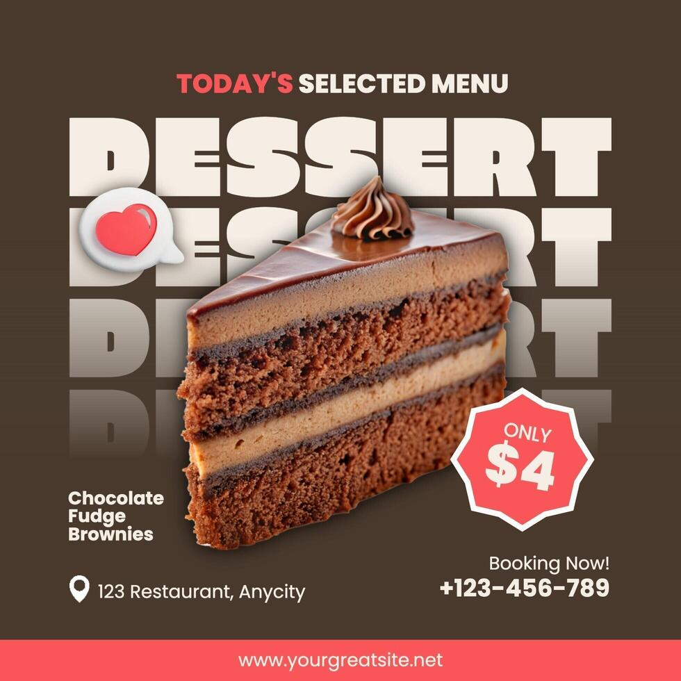 Dessert Selected Menu Instagram Post template