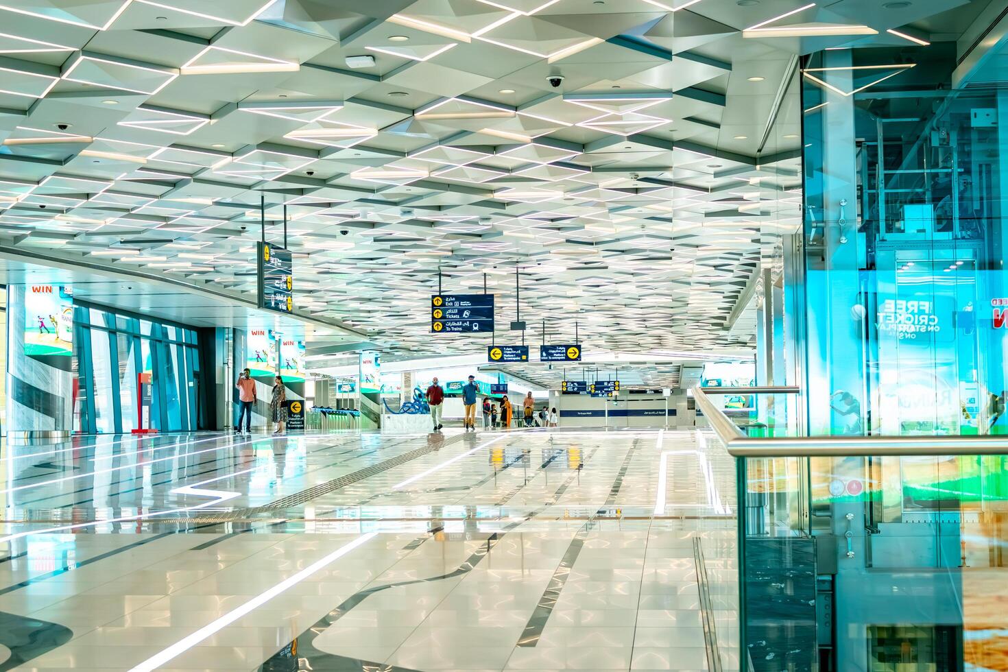 Dubai metro station, subway station photo