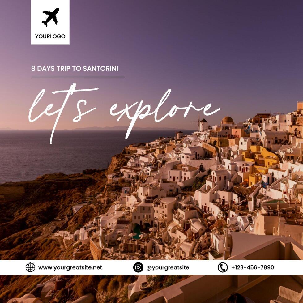 Modern Travel Destination Instagram Post template