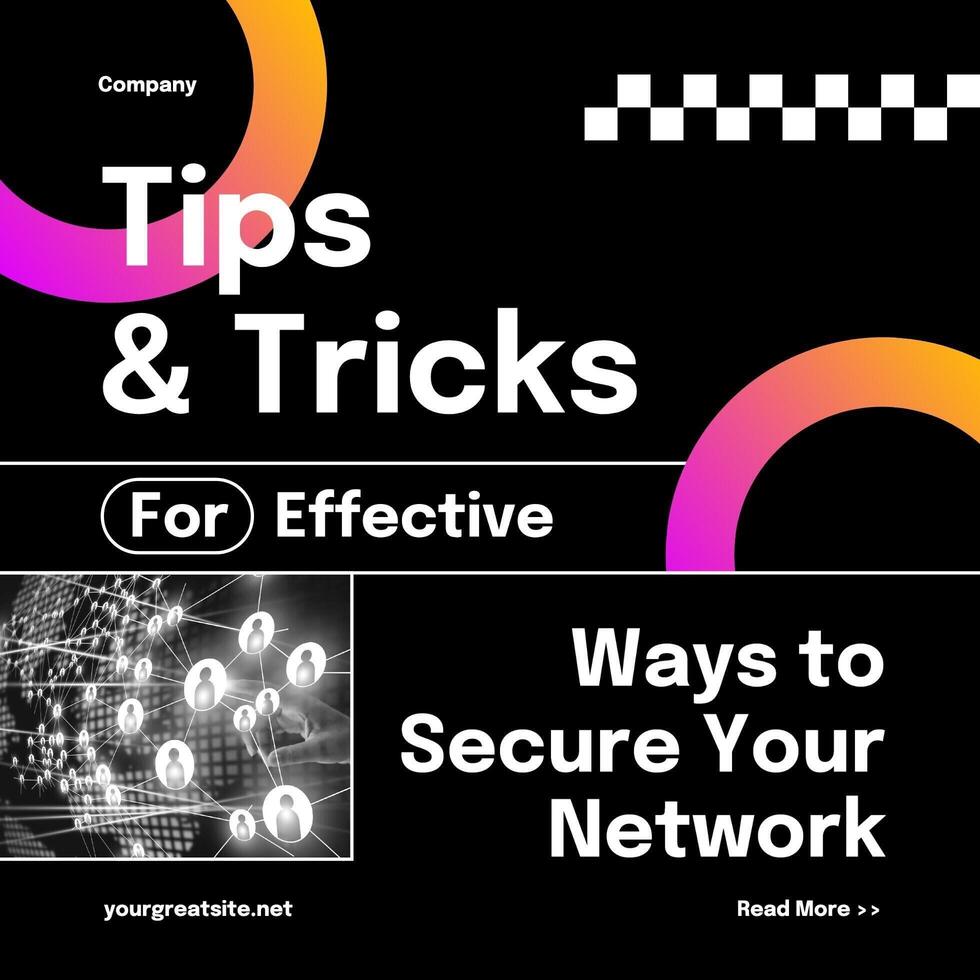 Tips Effective Way Secure Network Linkedin Post template