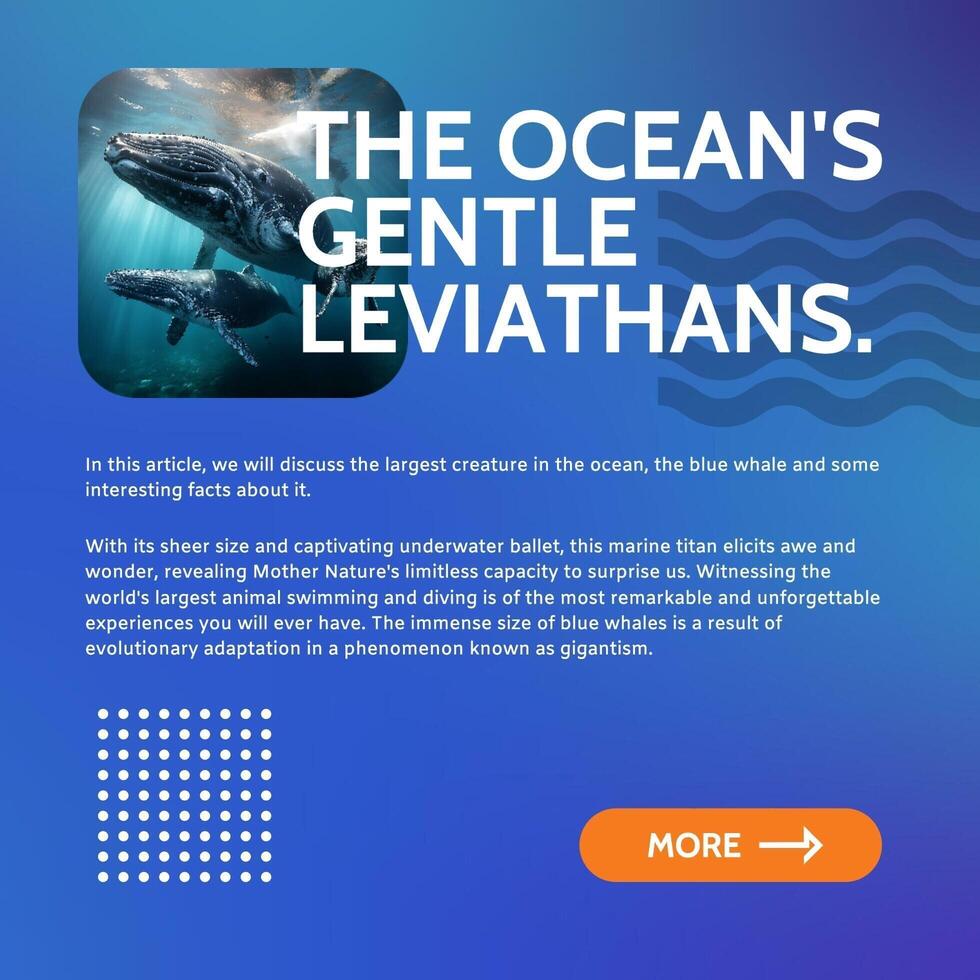 Article About Blue Whale Linkedin Post Template