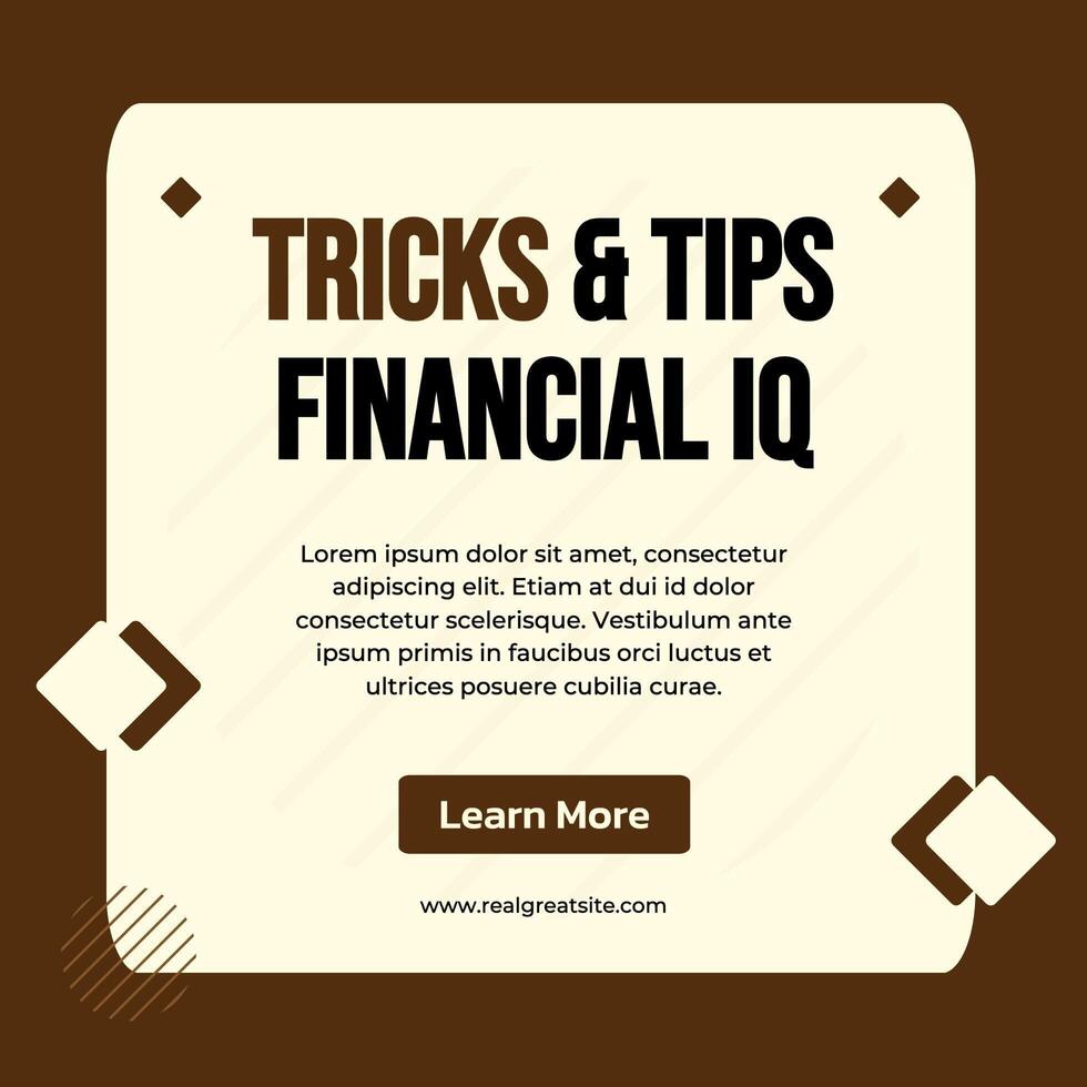 Trick & Tricks Financial IQ LinkedIn Post template