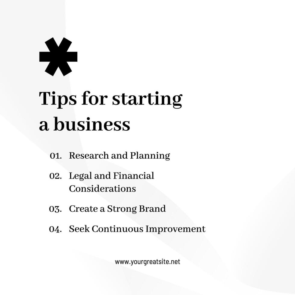 Black White Minimalist Starting a Business Linkedin Post template