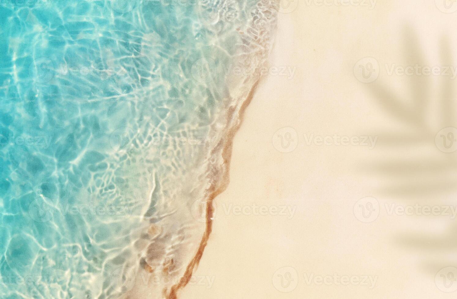 Tranquil Ocean Wave on Sandy Beach, Serene Background Image photo