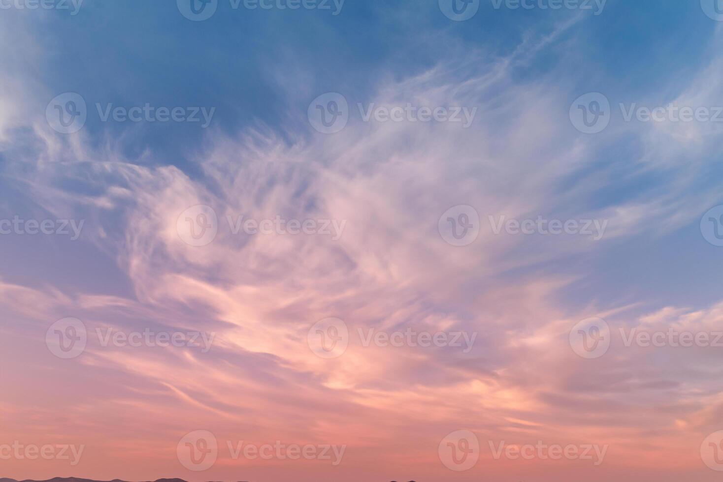 Vibrant Sunset Sky with Colorful Clouds, Gradient Background Texture photo