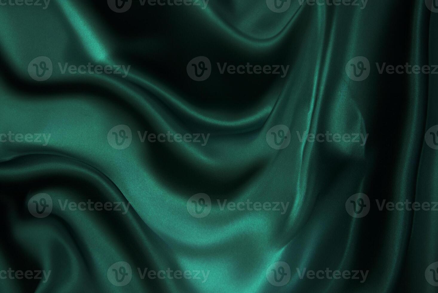 Emerald Green Silk Fabric Texture, Elegant Background Pattern photo