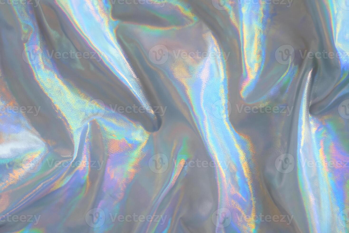 Holographic Metallic Background in Trendy Pastel Colors, Pink, Violet, Silver, and Green photo