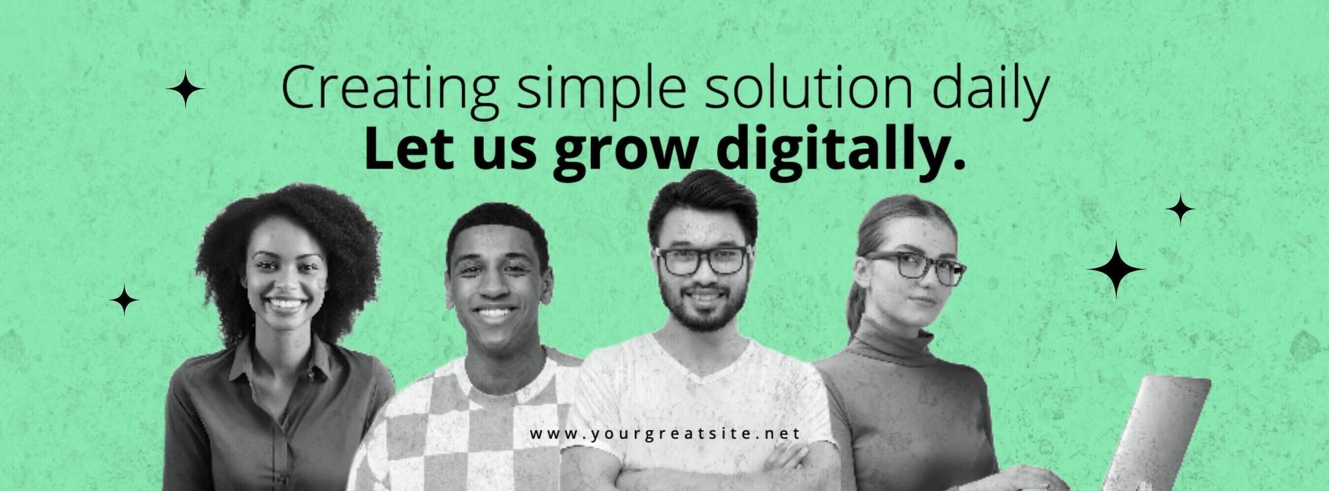 startup social media banner template 