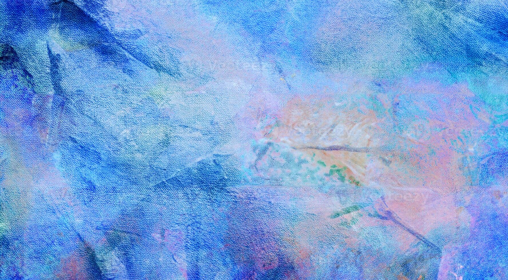 Art, Vibrant Abstract Painting on Canvas photo