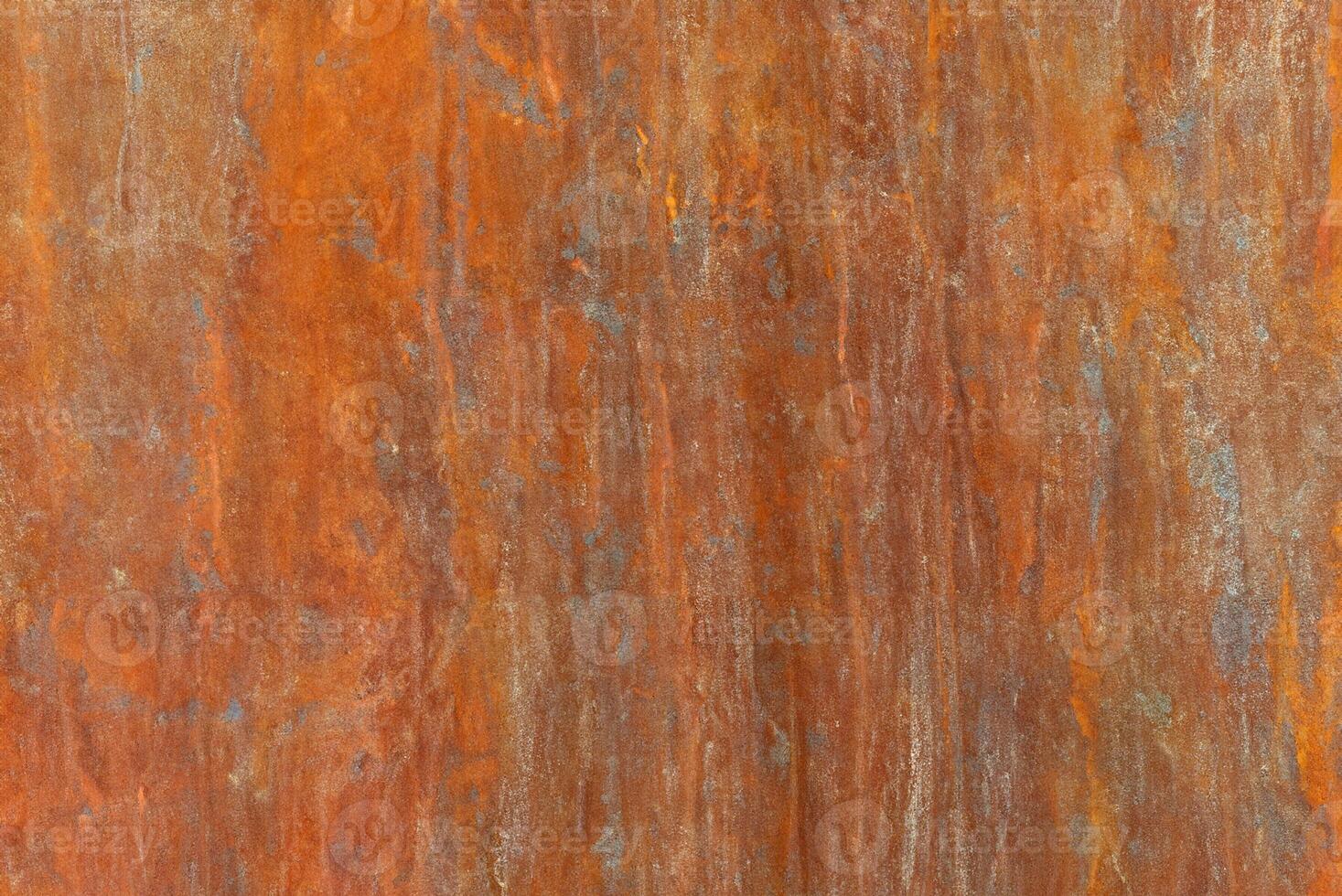 Macro Shot of Corrosion Patterns on Aged Steel Surface, Textured Background photo