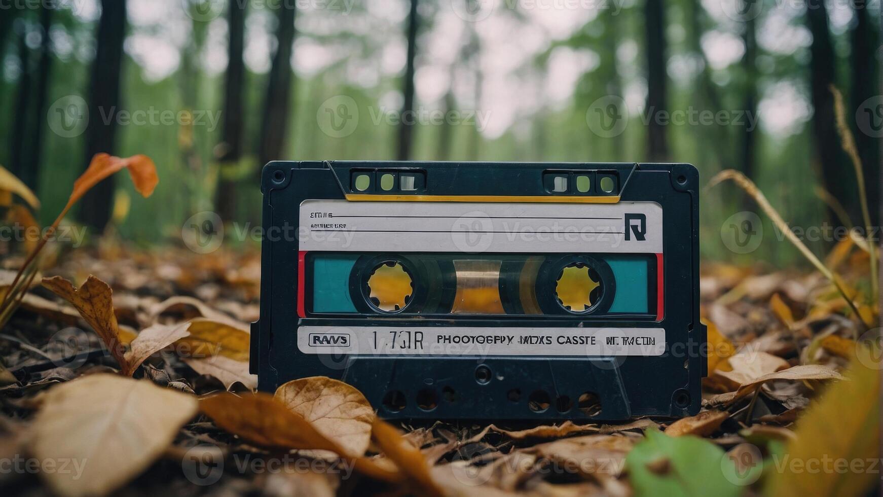 an old audio cassette tape photo