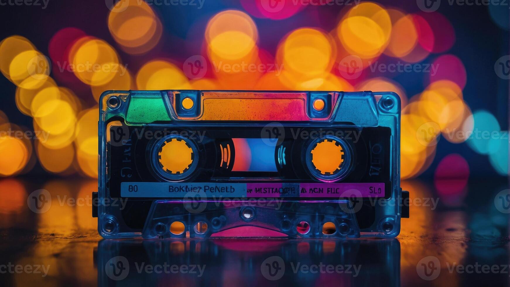 an old audio cassette tape photo