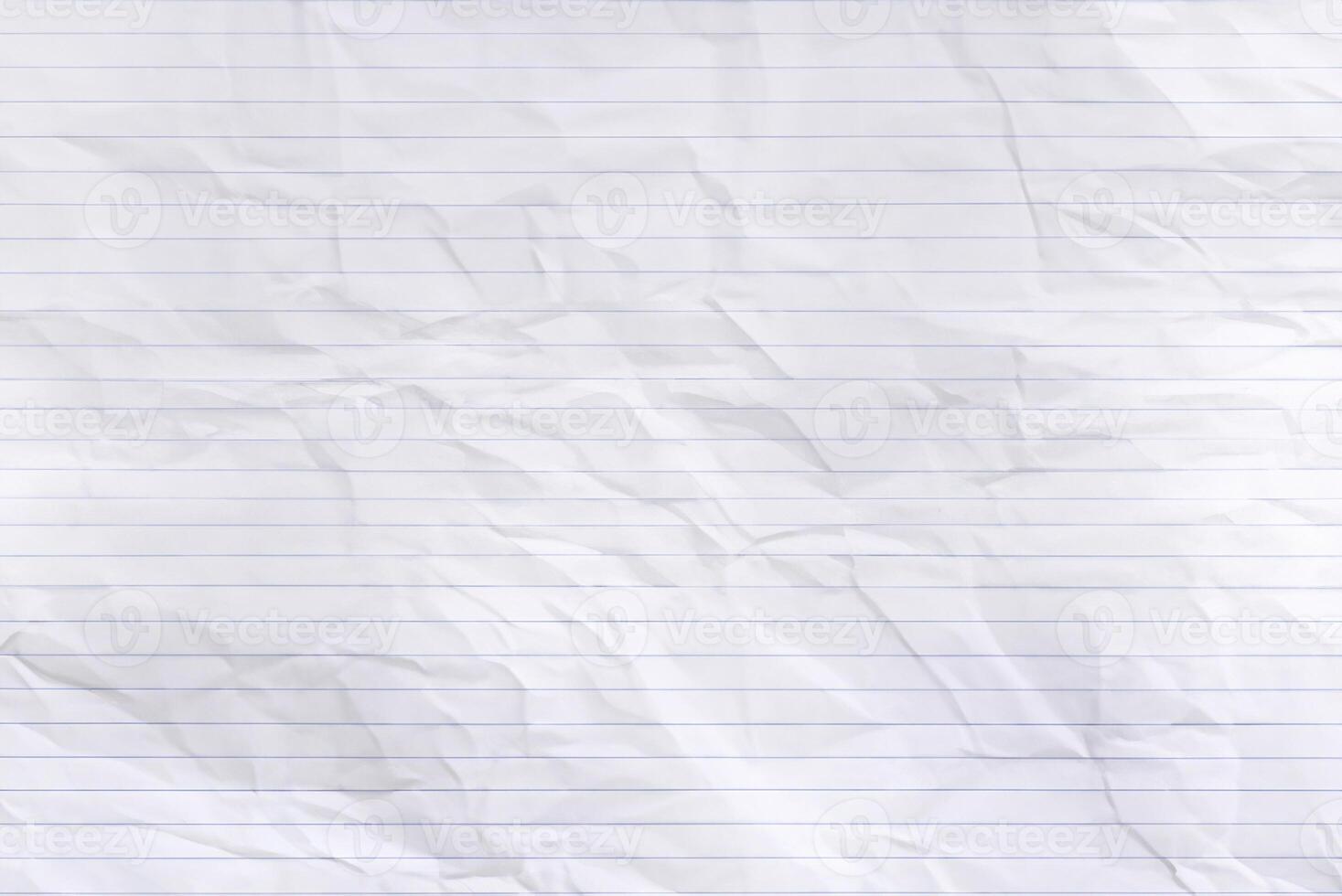High Angle View of Blank Blue Lined Paper with Textured Wrinkled Background photo