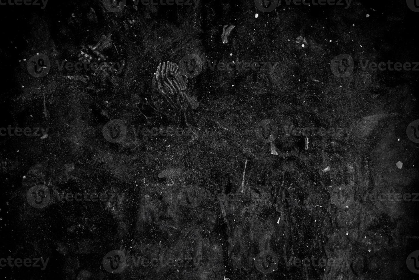 Creative Overlay, White Grunge Sketch and Dust Particles on Black Background for Screen Filters photo