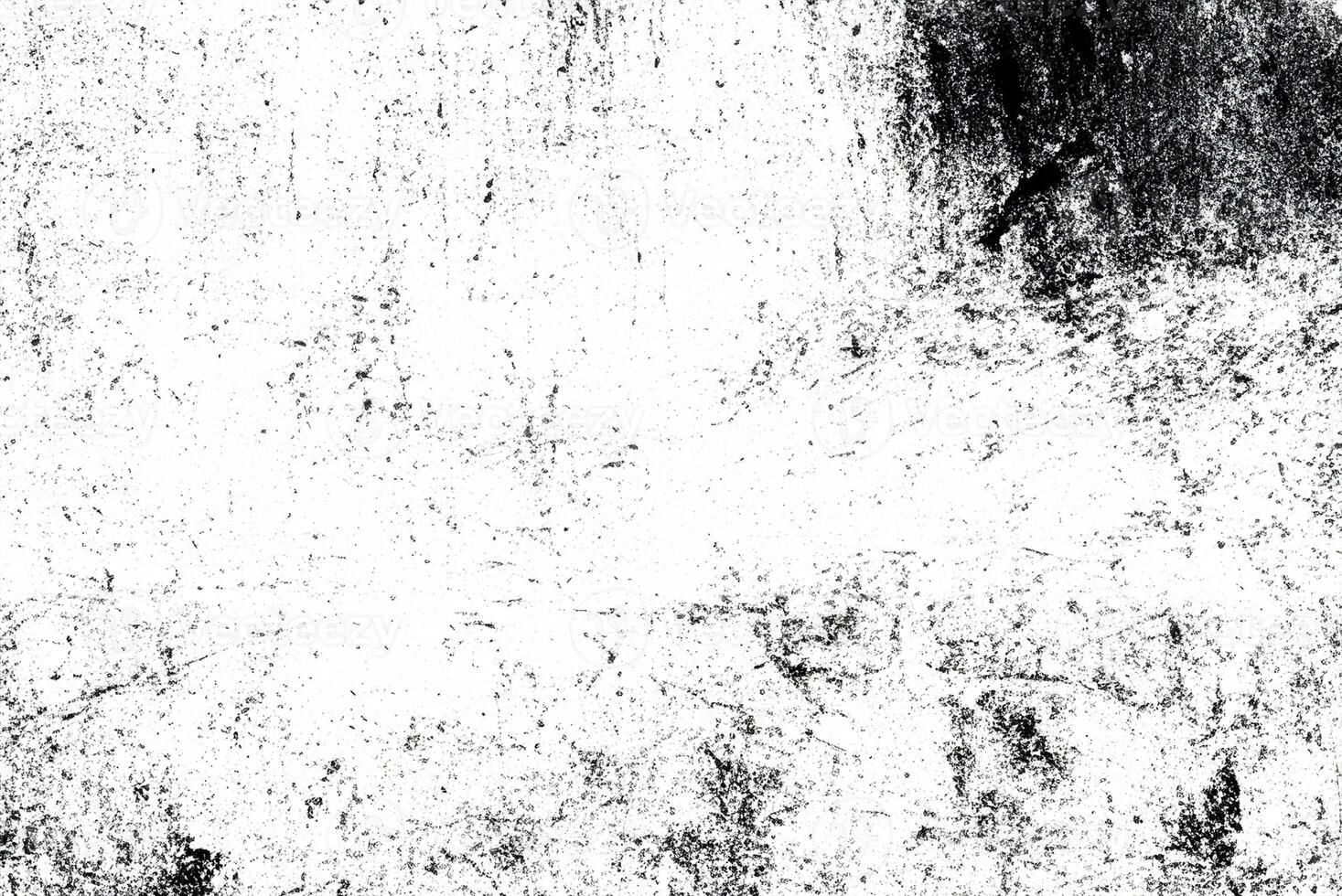 Abstract Grunge Texture, Black and White Cracks, Chips, and Dots on Isolated Background photo