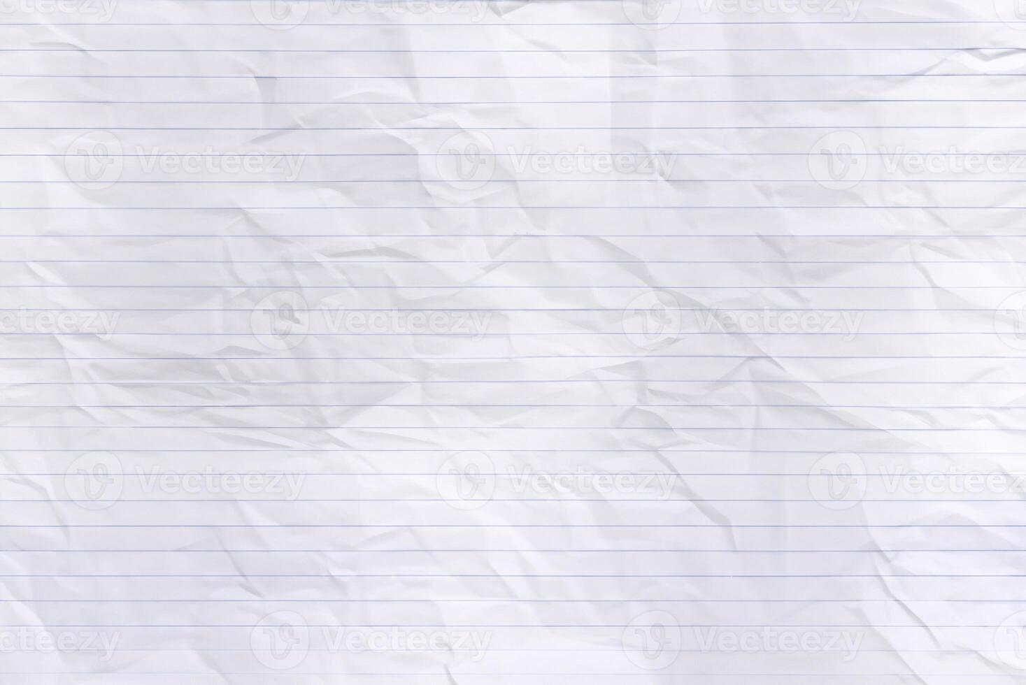 High Angle View of Blank Blue Lined Paper with Textured Wrinkled Background photo