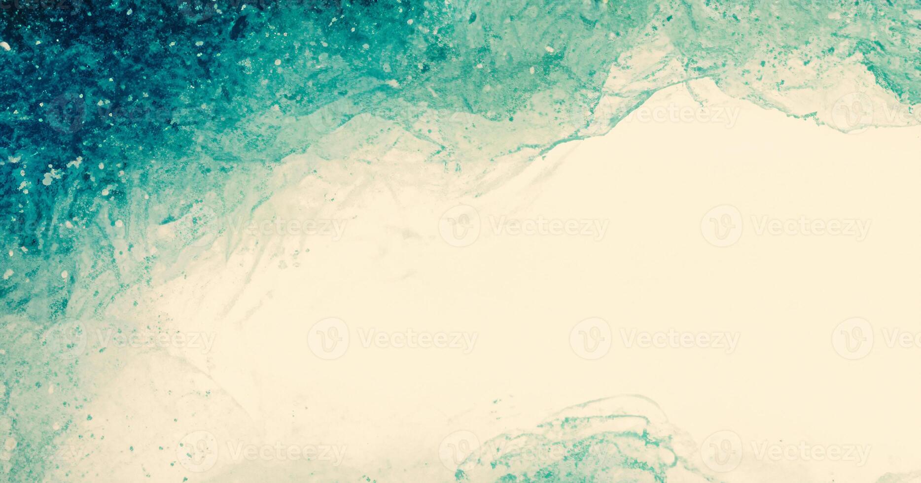 Vibrant Abstract Watercolor Background in Green and Blue Tones with Fluid Texture photo