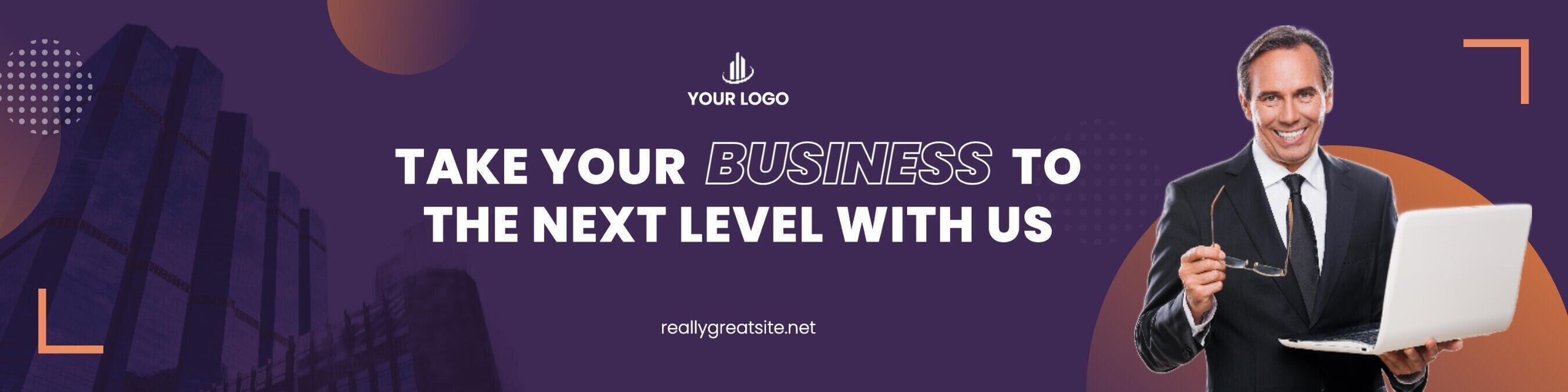 Level Up Your Business LinkedIn Banner template