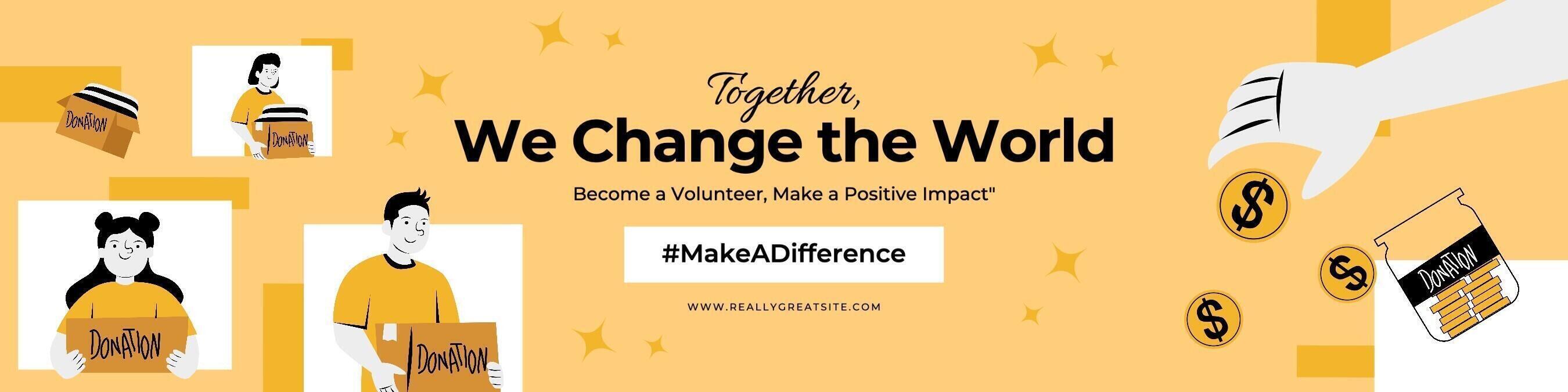 Linkedin Banner - Volunteer template