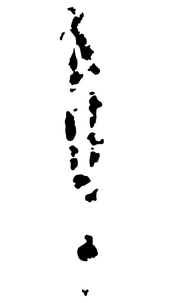 Black Silhouette of a Maldives Country land Map vector