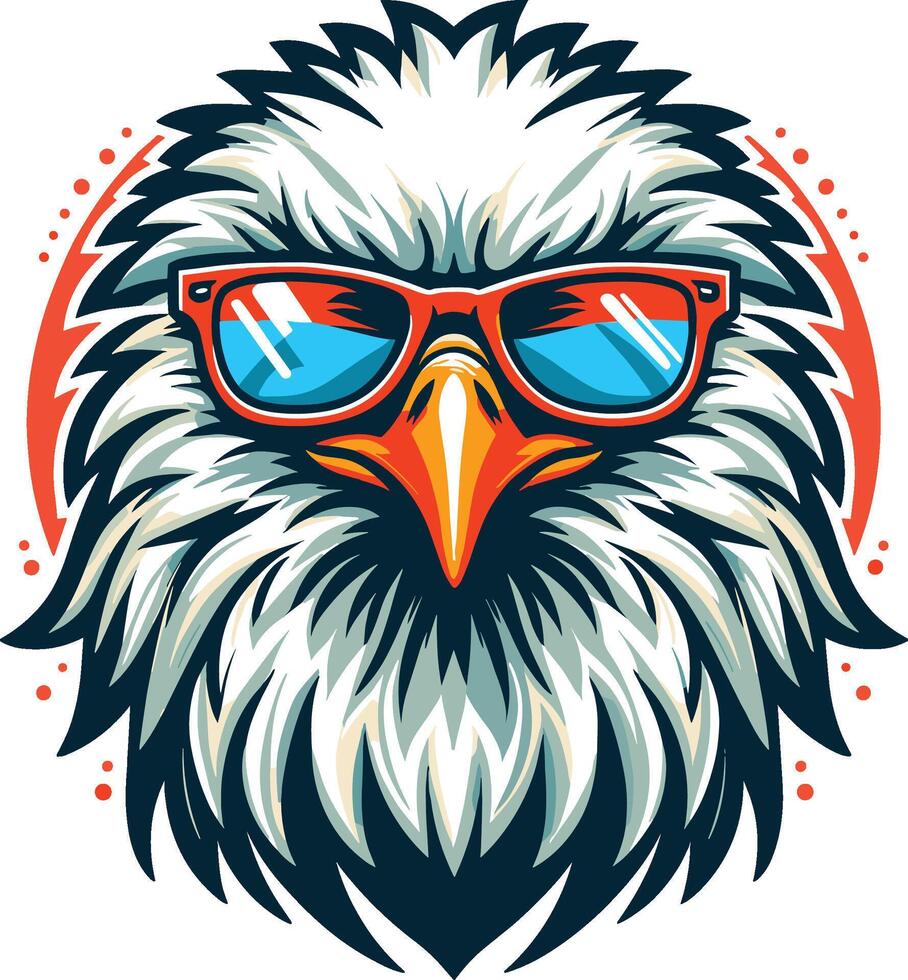 4th of july, Happy Independence day of America background with waving flag and Eagle vector