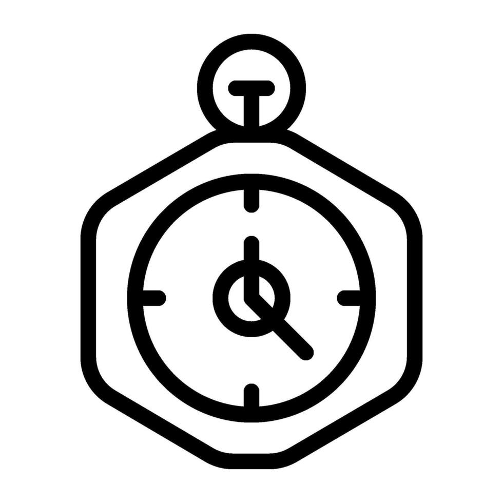 Timer line icon vector