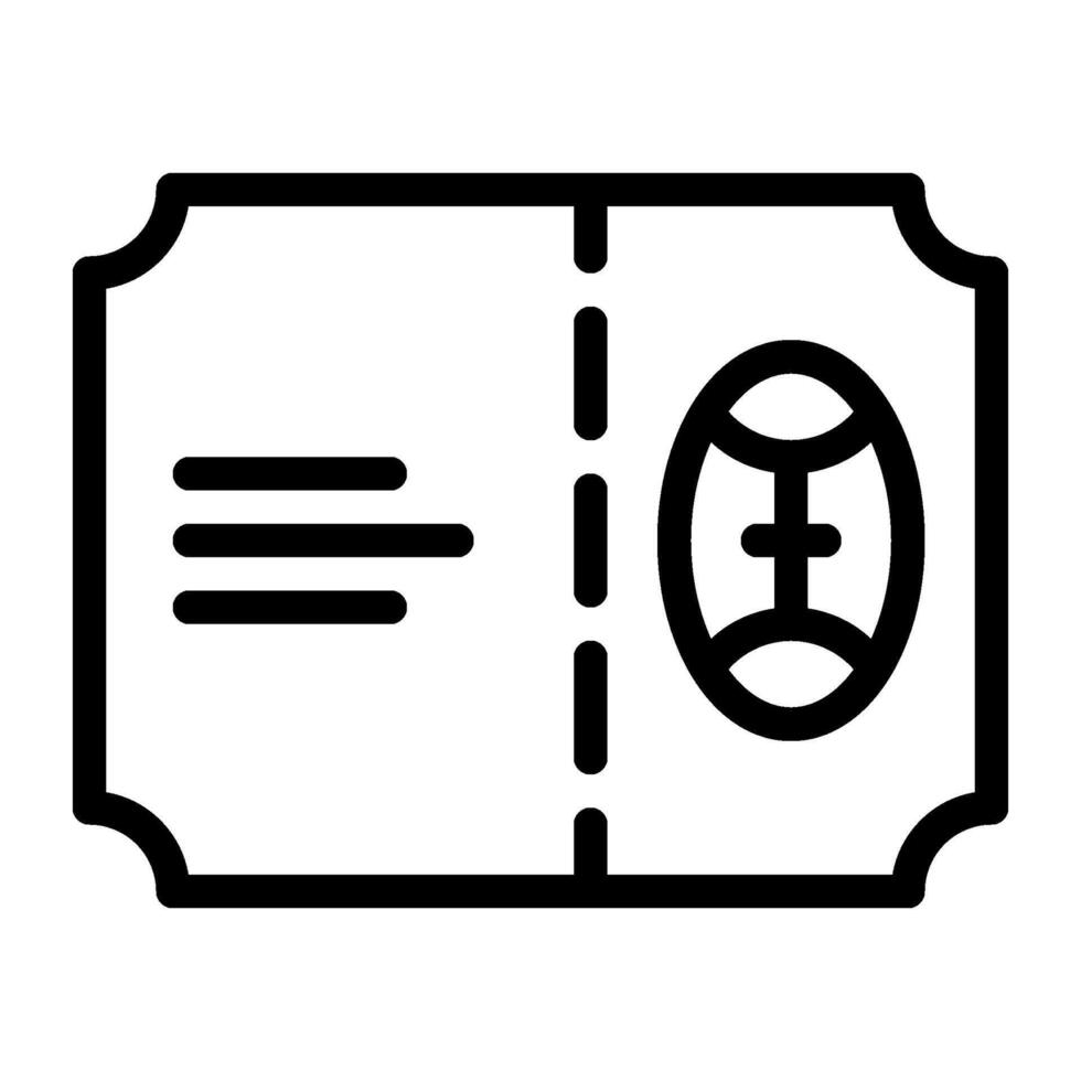 Ticket line icon vector