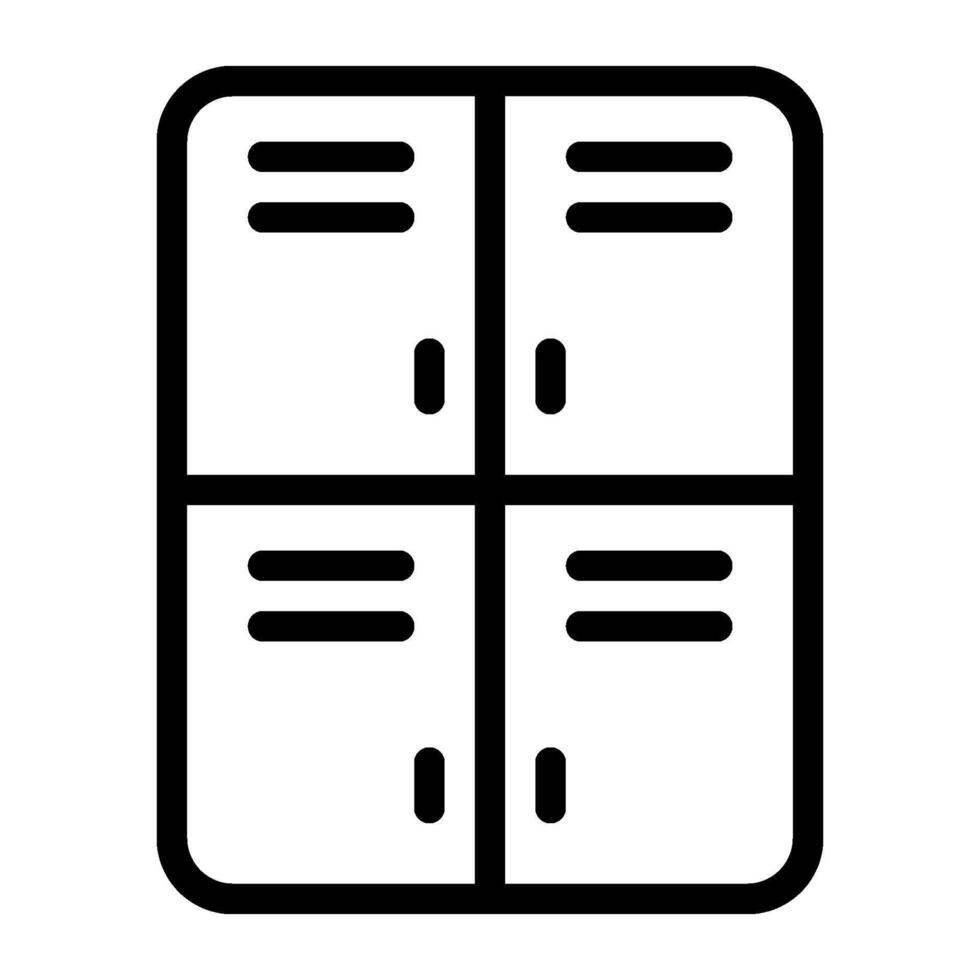 Lockers line icon vector