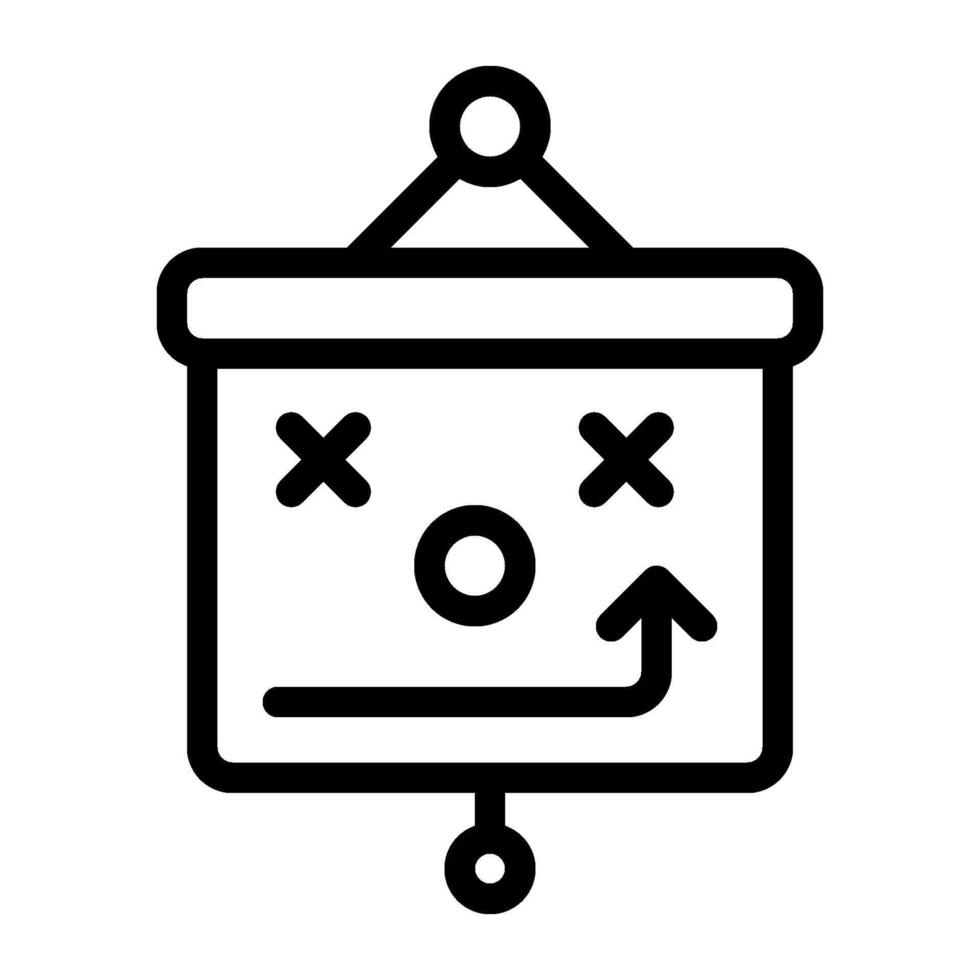 Presentation line icon vector