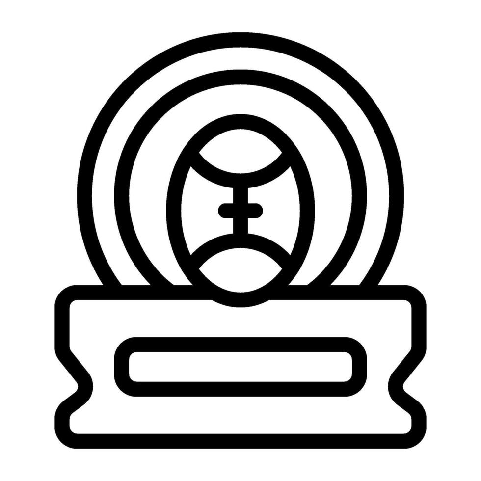 Badge line icon vector