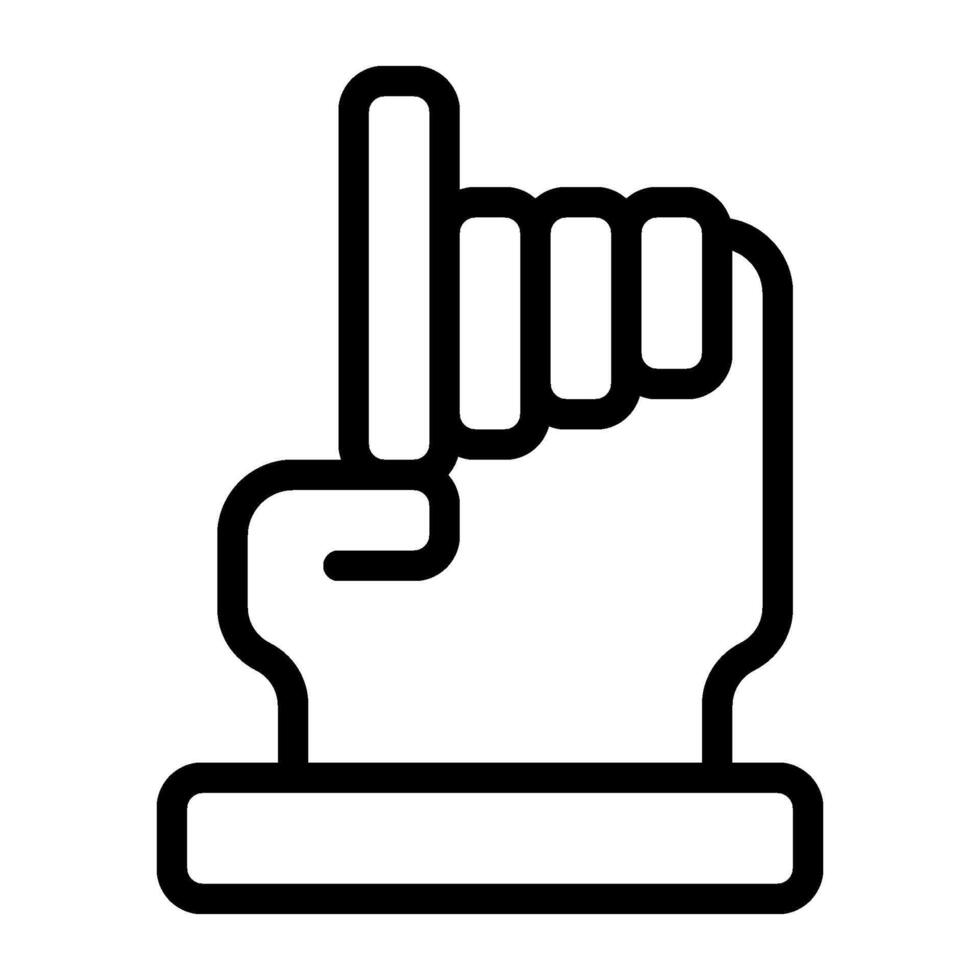 Number One line icon vector
