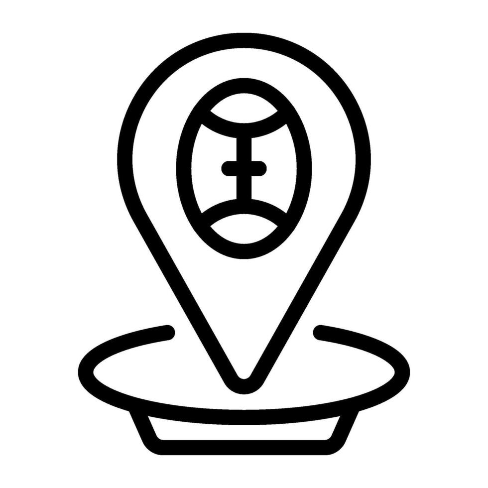 Pin line icon vector