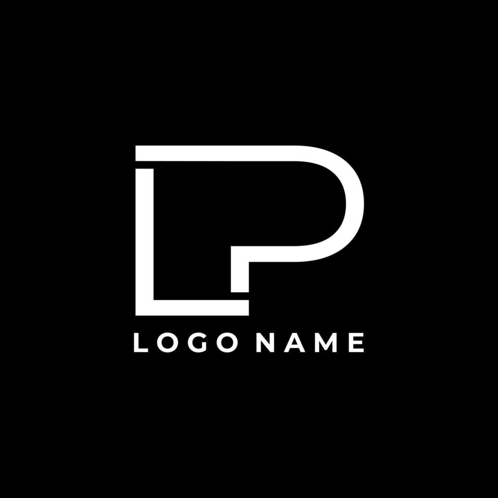 alphabet letter LP logo design vector