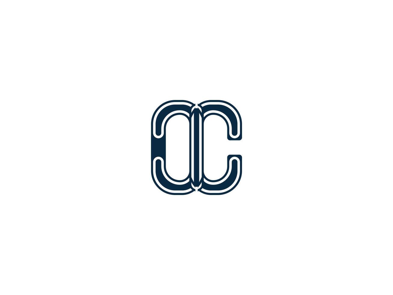 Creative dc letter monogram business logo design vector