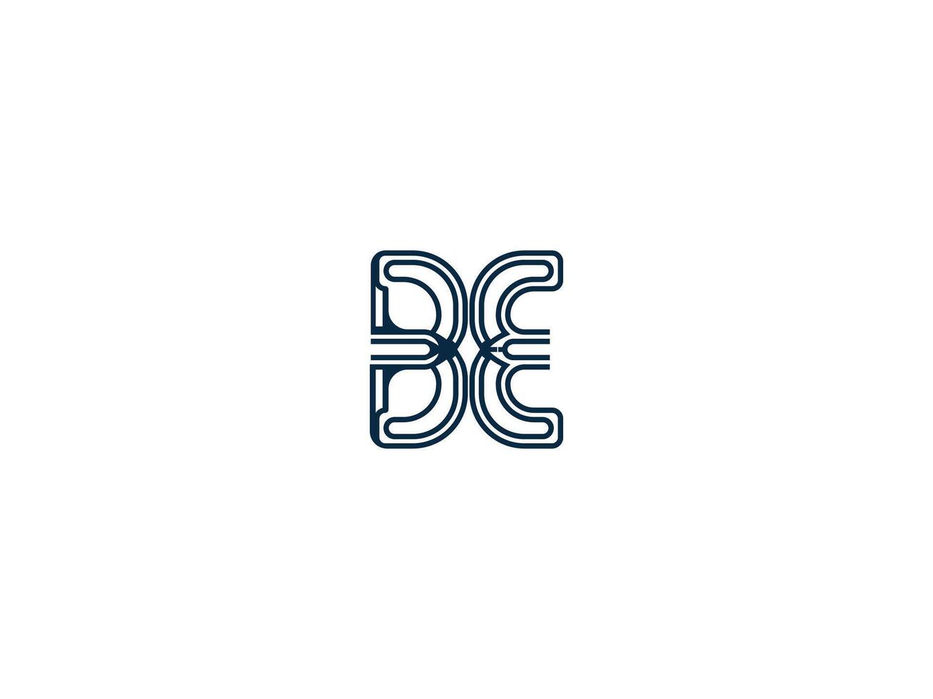 Creative be letter monogram business logo design vector