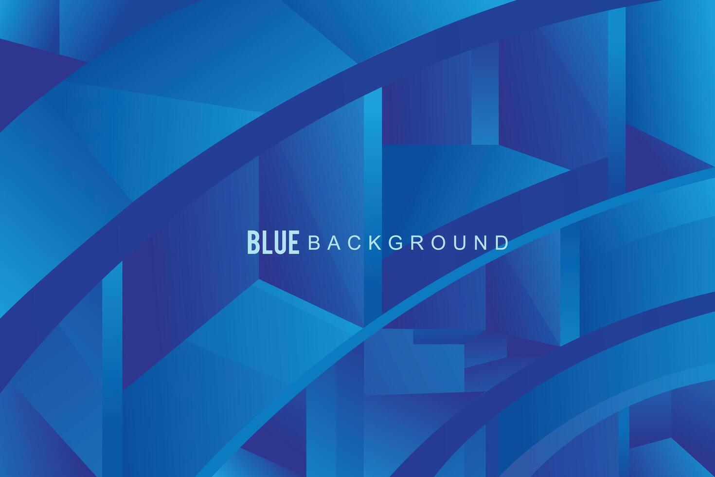 Blue abstract geometric background design in gradient color vector
