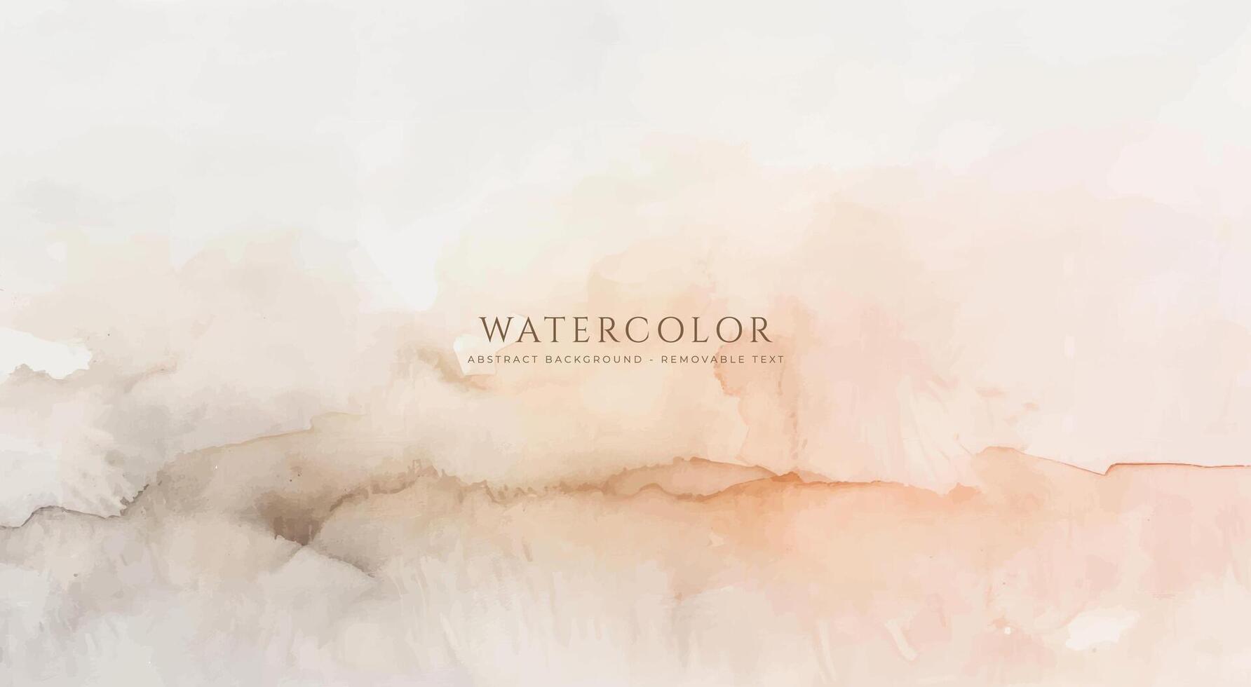 Abstract horizontal watercolor background. Neutral light colored empty space background illustration vector