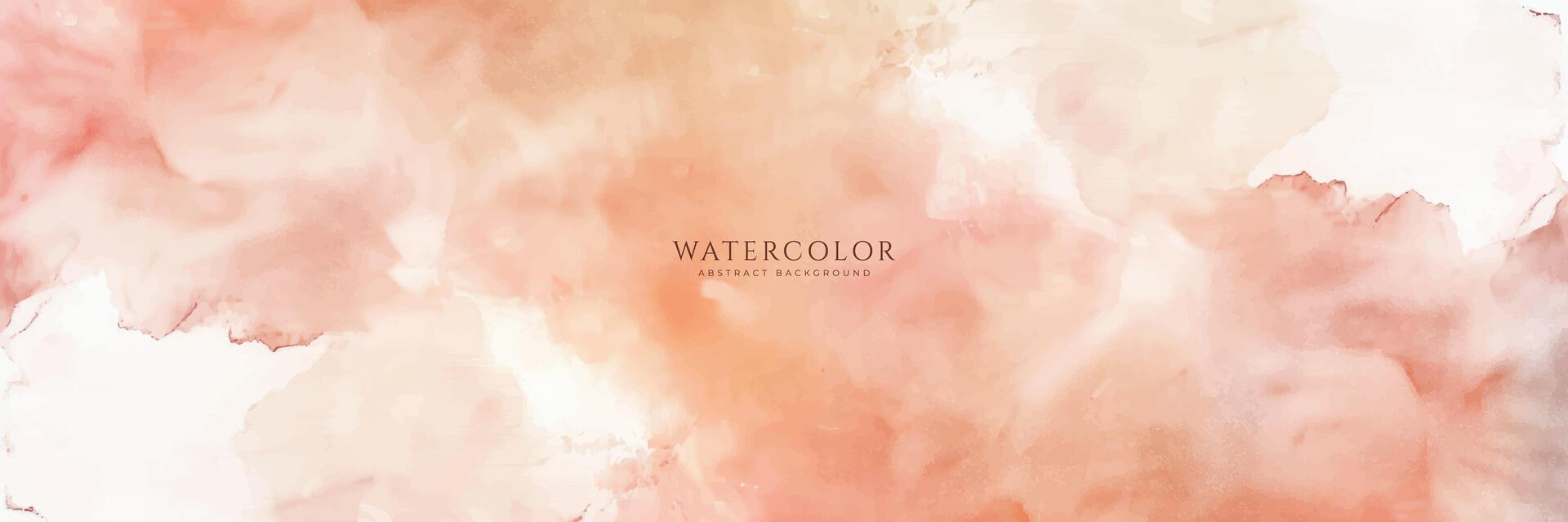 Abstract horizontal watercolor background. Neutral light colored empty space background illustration vector