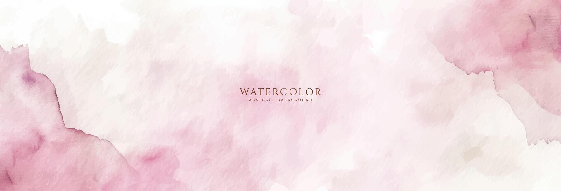 Abstract horizontal watercolor background. Neutral light colored empty space background illustration vector