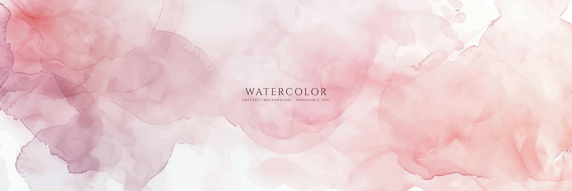 Abstract horizontal watercolor background. Neutral light colored empty space background illustration vector