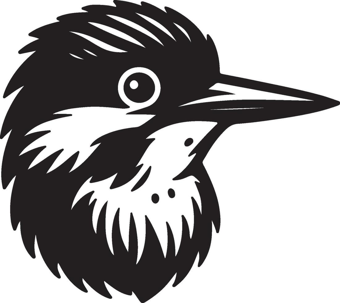 Kingfisher silhouette on a white background vector