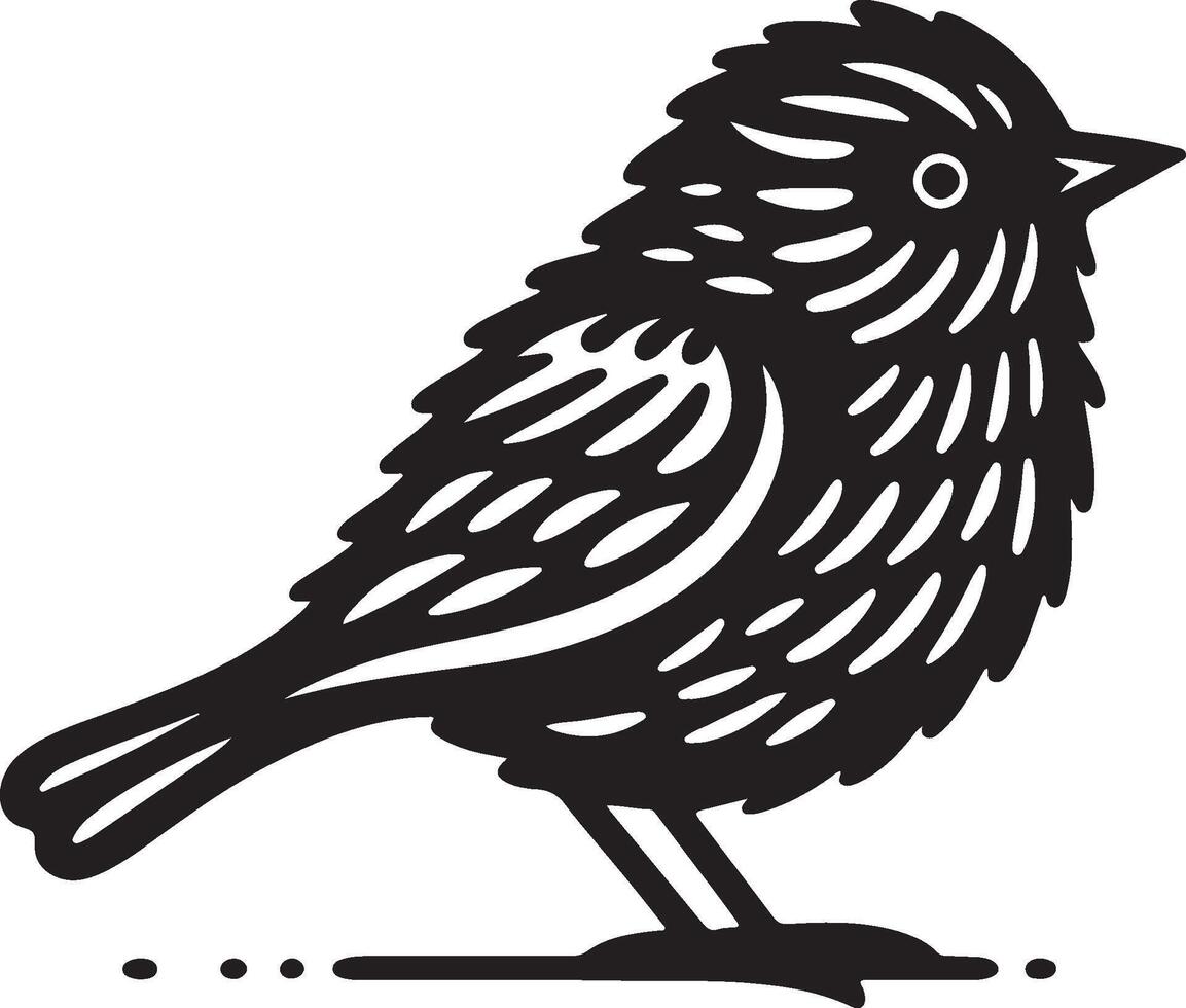 BIRD silhouette on a white background vector