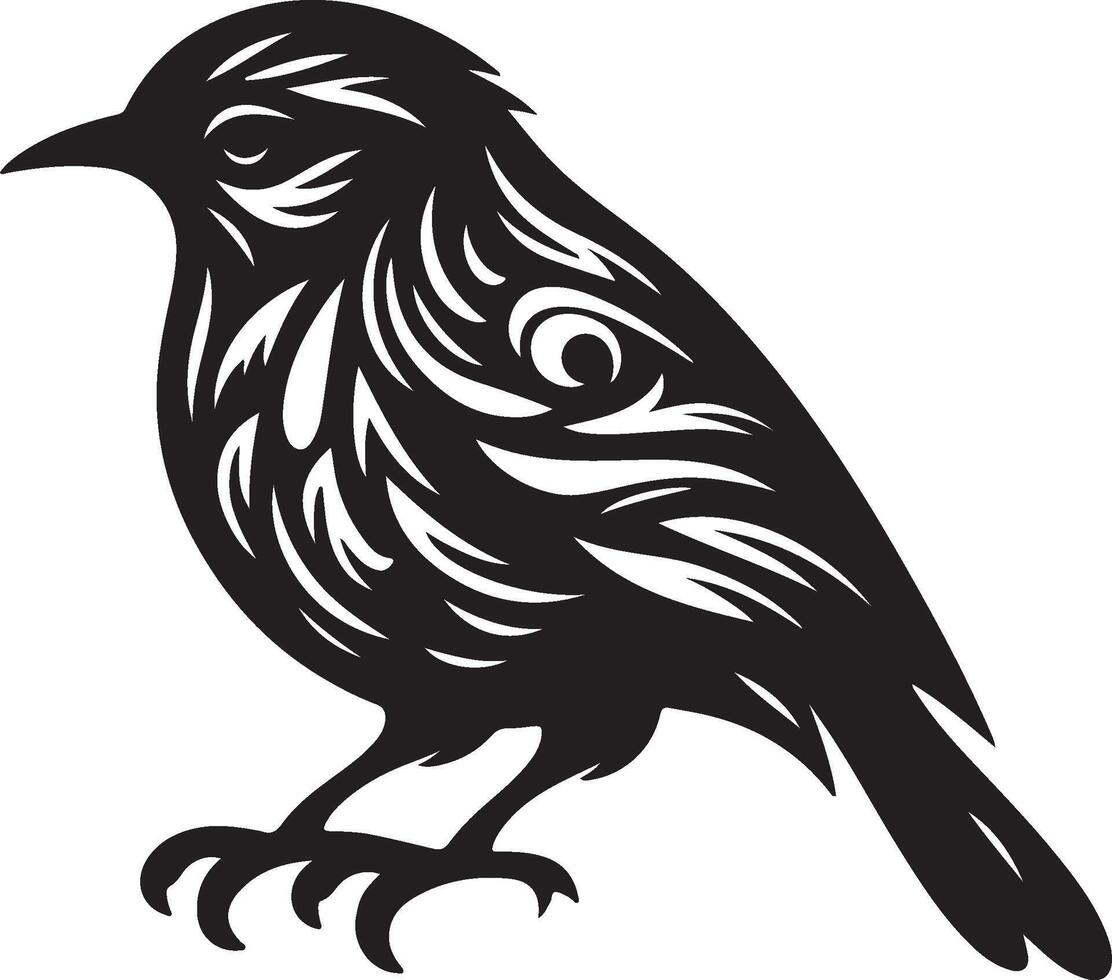 BIRD silhouette on a white background vector