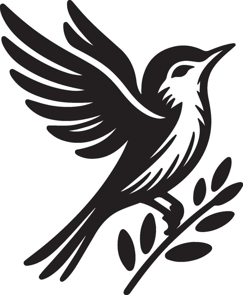 BIRD silhouette on a white background vector