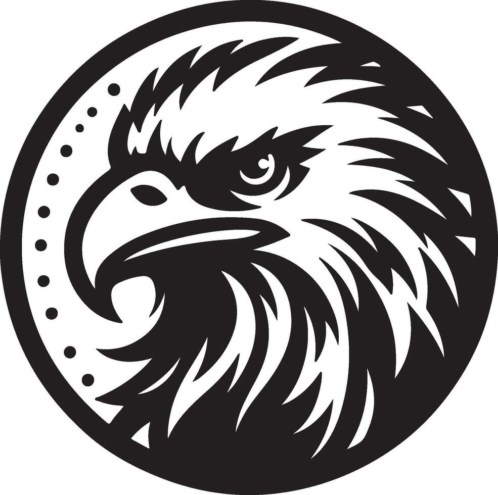 Eagle silhouette on a white background vector