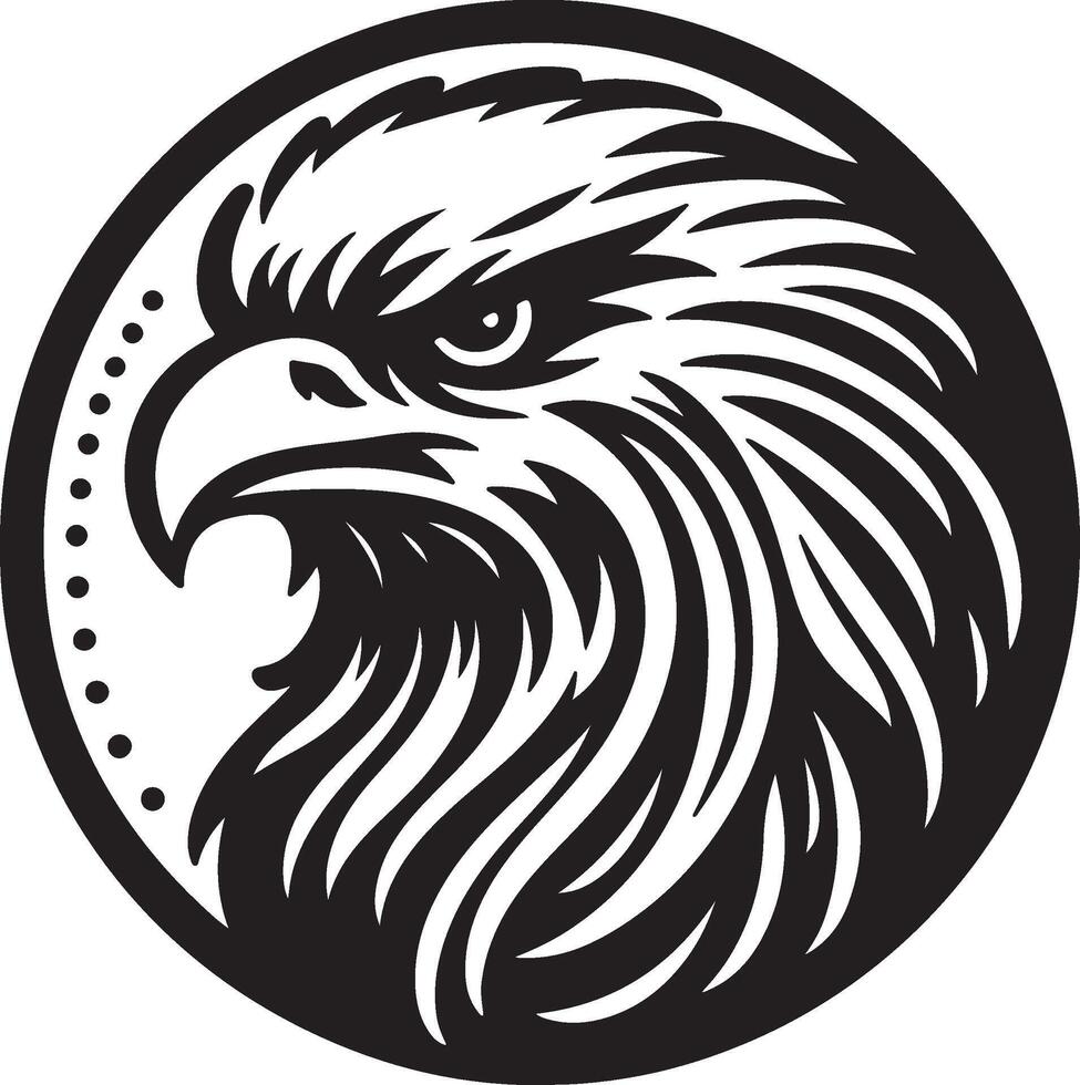 Eagle silhouette on a white background vector