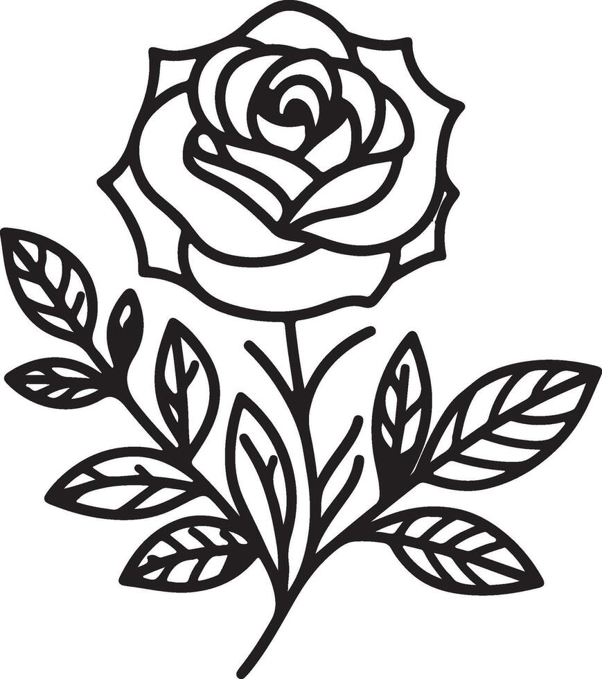 Black Rose Flowers vector