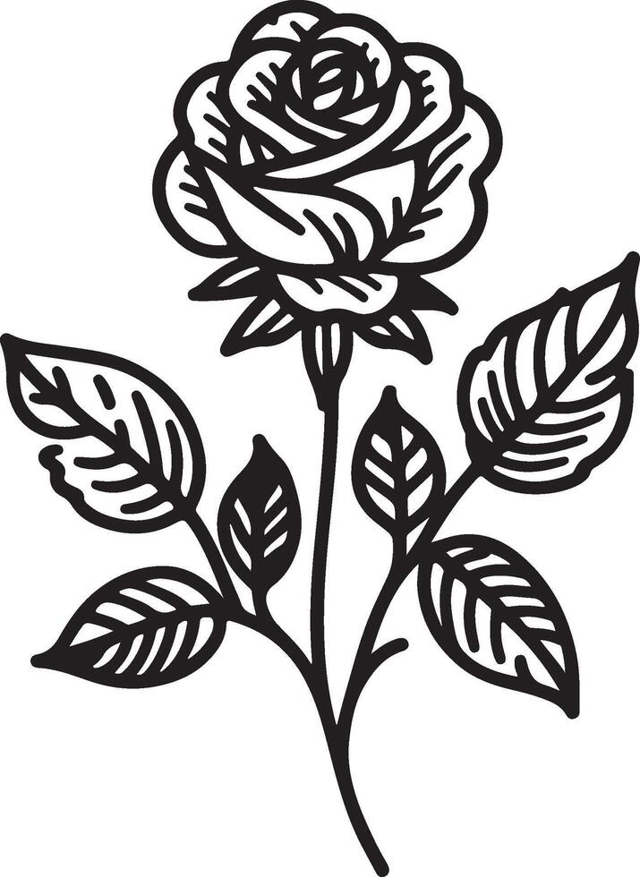 Black Rose Flowers vector
