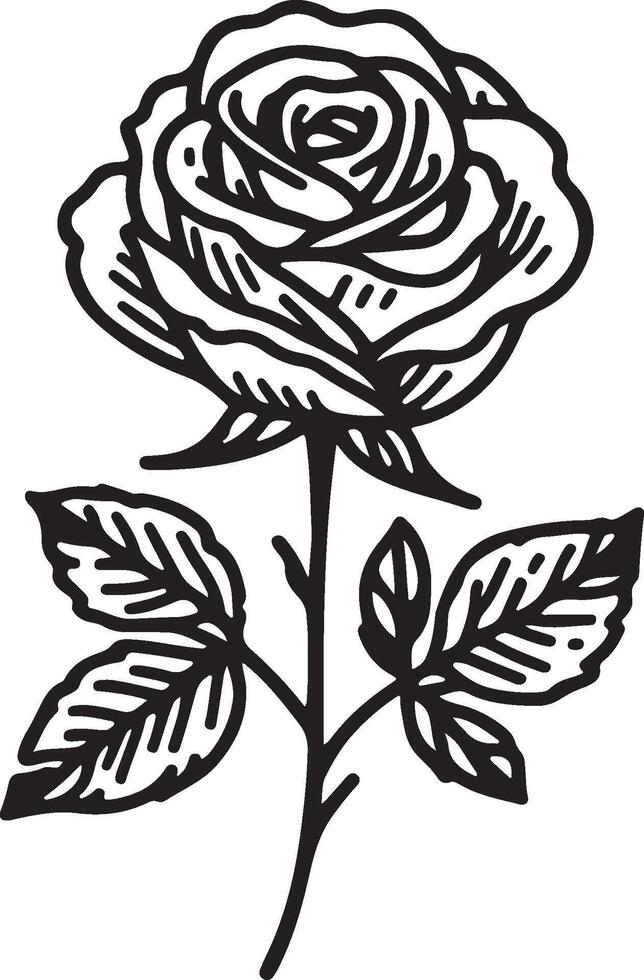 Black Rose Flowers vector